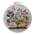 thumbnail image 1 of DIY Floral Book Embroidery Kit for Beginners, Hand Sewing Art Craft with Threads & Needles for Home Wall Decor, 1 of 8