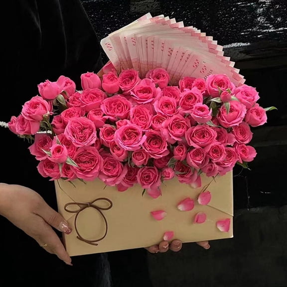 DIY Flower Box Kit Envelope Flower Bouquet Set Surprise Gift Box Pack of 5 Empty Floral Arrangement Boxes for Christmas Birthday Anniversary Romantic Gift Giving at Home