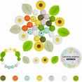 thumbnail image 1 of DIY Flower Leaf Bracelet Making Kit Including Silicone Beads Elastic Threads Mixed Color 44Pcs/set, 1 of 7