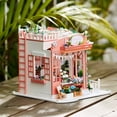 thumbnail image 1 of DIY Flower Shop Dollhouse Kit with LED Lights, Wooden Miniature House Building Set for Adults, 1 of 6