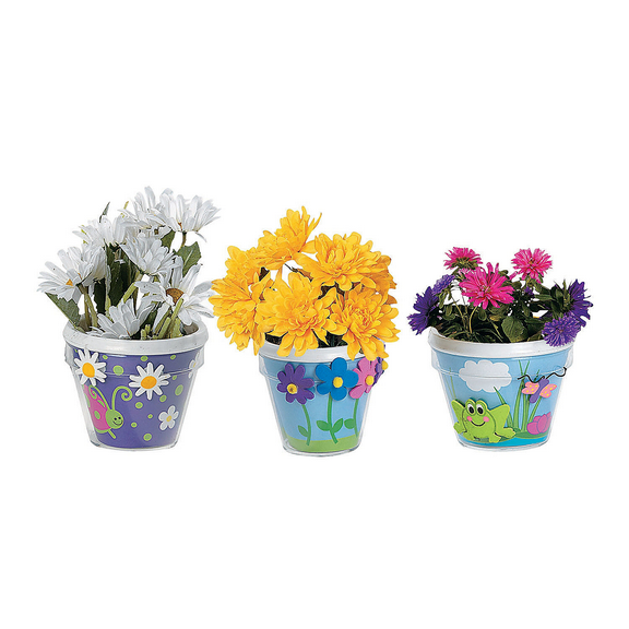 DIY Flowerpots, Craft Kits, Party Supplies, 48 Pieces
