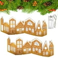 thumbnail image 1 of DIY Foldable Christmas Gingerbread House Cardboard Kit with LED Lights, 2026 Make a Xmas Gingerbread House Craft Decor Kit, Village Home Decorations Gift for Home Cabinets Festival Holiday Party, 1 of 7