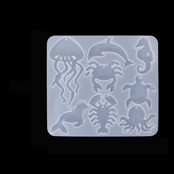 DIY Food Grade Silhouette Silicone Pendant Molds Decoration Making Resin Casting Molds For UV Resin Epoxy Resin Jewelry Making White Crab 126x138x4.8mm