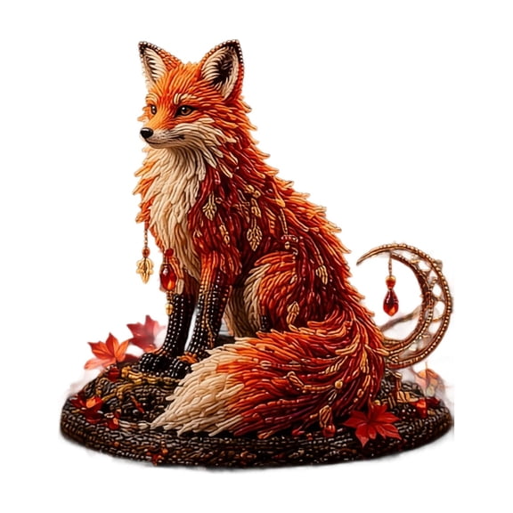 DIY Fox Bead Craft Kit for Adults Beginners Animal Beading Set Creative Handmade Art Project with Detailed Instructions and Accessories