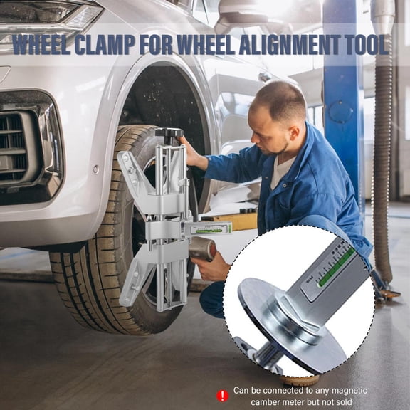 DIY Front End Wheel Alignment Kit - Includes Set of Turn Plates, Camber Caster KPI Guage, and Wheel Clamp for Truck, Auto, Vehicle, Automotive