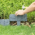 DIY Garden Edging Border20PC/Packs AIF4 Lawn Fence Plastic Cobblestone