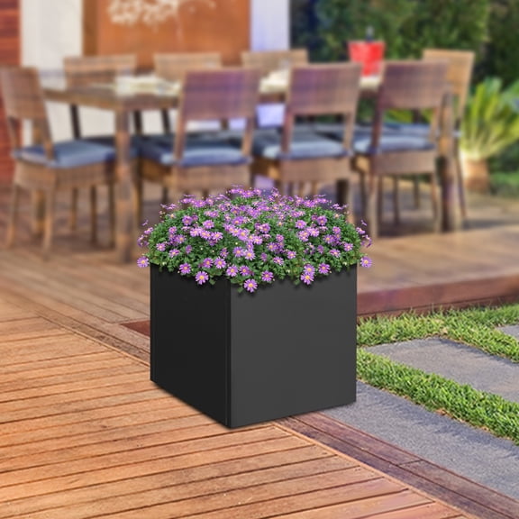 DIY Garden Project, 24x24x24in Metal Planter Box, Grow Your Own Vegetables, Herbs & Flowers, for Indoors & Outdoors, Gardens, Entrances