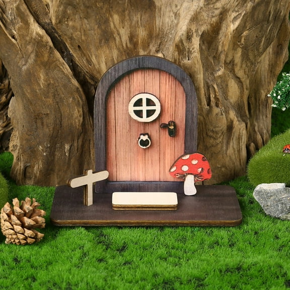 DIY Garden Tree Doors Miniature Door Decoration Tale Mini Gift For Kids,Father's Day Gifts,Garden Tools for The Secret Garden,Zen Garden,Pretty Garden