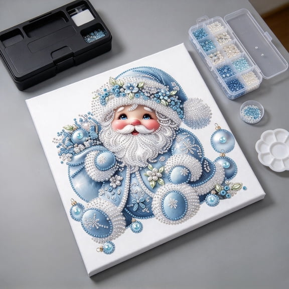 DIY Gem Art Kit, Sparkling Rhinestone Canvas Set, Handmade Wall Decor Supplies, Relaxing Hobby Project for Home Office Dorm Table