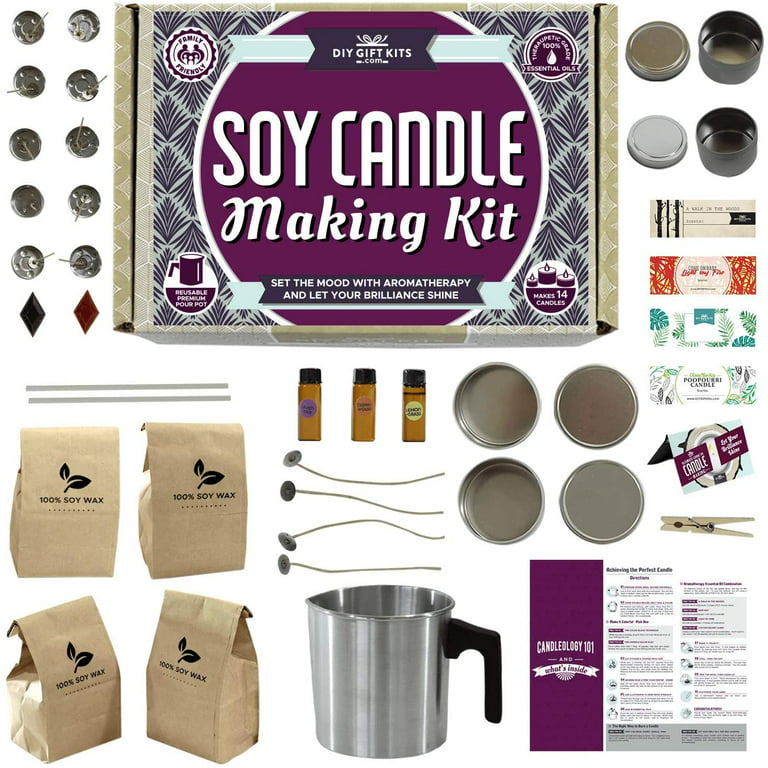 DIY Gift Kits Soy Candle Making Kit for Adults (49-Piece) DIY Starter Kit w/ Wax