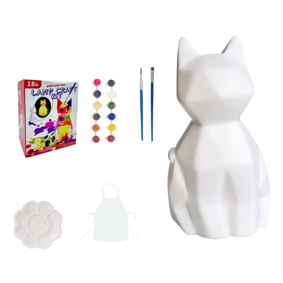 DIY Glow Animal Painting Set, Creative Doodle Night Light Toy for 3+ Years, 10ml Art Kit with 12 Pigments and Brushes
