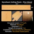 thumbnail image 1 of DIY Glue Up Ceiling Panels / Planks / Tiles - 39.3" x 6.5", Pine Wood, Pack of 12, 1 of 8