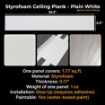 thumbnail image 1 of DIY Glue Up Ceiling Panels / Planks / Tiles - 39.3" x 6.5", Plain White, Pack of 36 (64 sq.ft.), 1 of 6