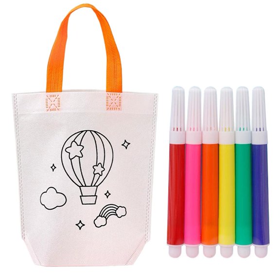 DIY Graffiti Bag with Coloring Markers Handmade Painting Non Bags Sale Hot