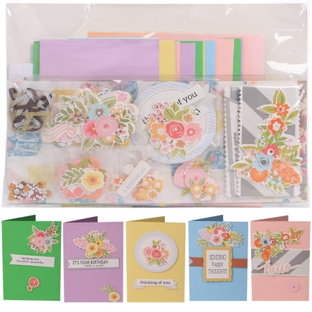 DIY Greeting Card Kit, Paper Greeting Card Set, Homemade Card Making Material Kit, 15 Greeting Cards with 15 Envelopes for Birthdays, Christmas, Thanksgiving, Mother's Day