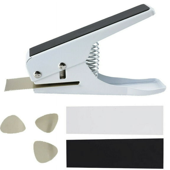 DIY Guitar Hole Punch Pick Punch Maker Cutter Plastic Card Machine & 2 Cut Board