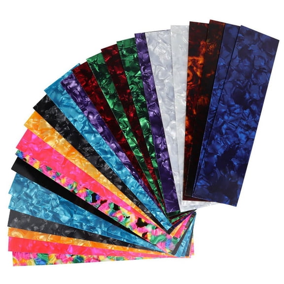 DIY Guitar Pick Punch Sheets Musicians Celluloid Guitar Pick Strips Three Thickness By 0.46/0.71/0.96cm Random Color,25 * Guitar Pick Punch,As shown