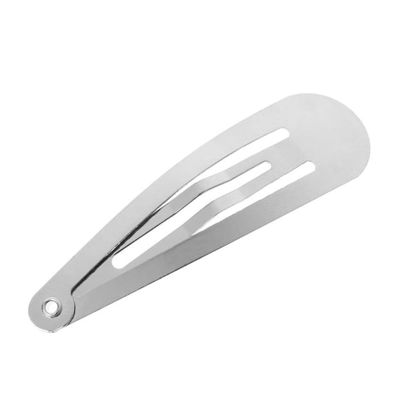 DIY Hair Bow Clips - Silver Tone Metal Snap Barrette, 50 Pack