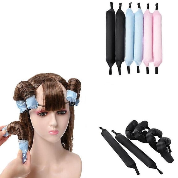DIY Hair Curlers Heatless Curling Rod Soft Headband No Heat Wave Form Women 6Pcs