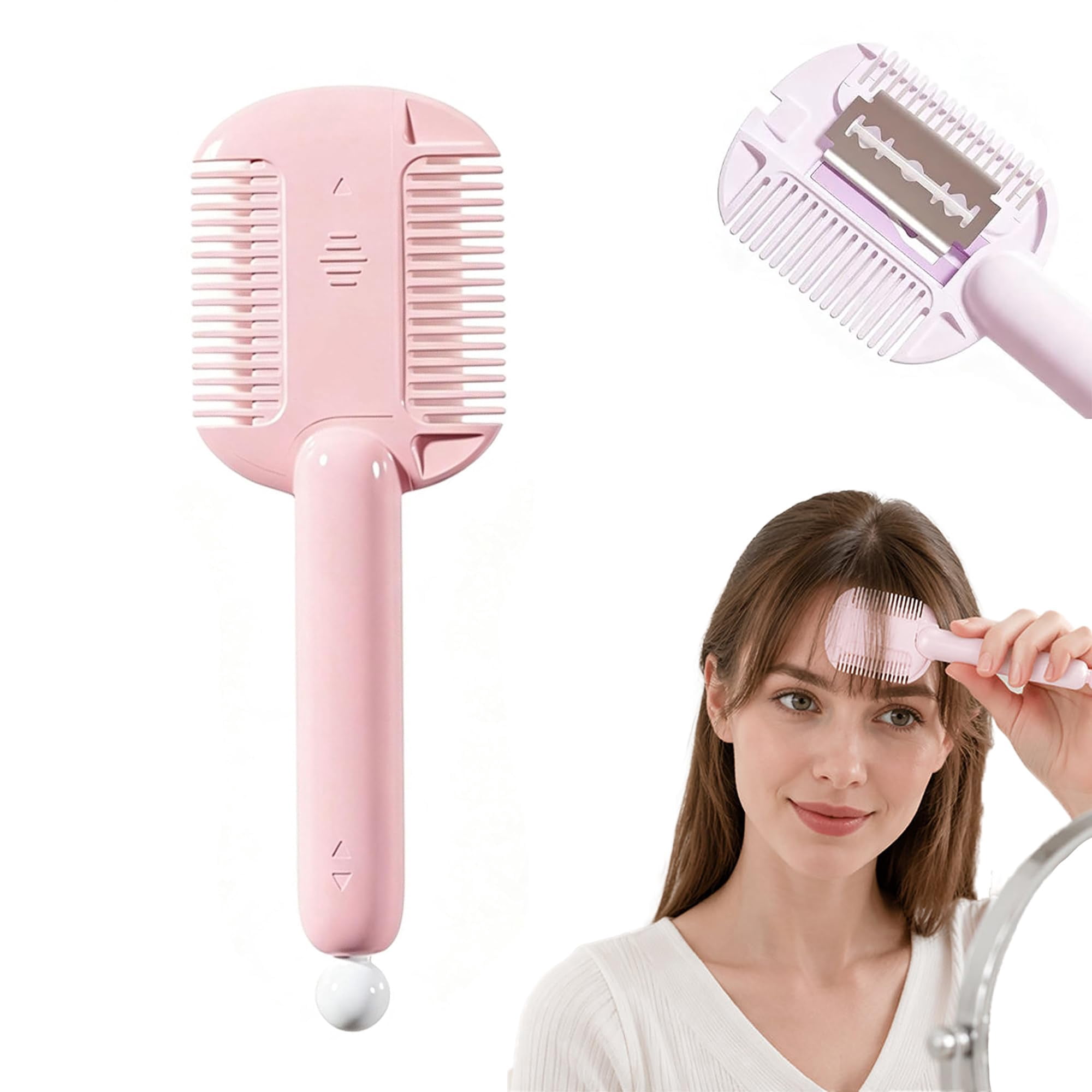 Precise Trimming Razor DIY Hair Thinning Comb, Four-Gear Adjustable Split End Trimmer, Precise ...