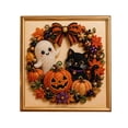 thumbnail image 1 of DIY Halloween Pearl Art Painting Kit with Frame, 7.8 x 7.8 Inch 5D Diamond Gem Craft for Adults, Sparkling Spooky Tabletop Decor & Handmade Halloween Gift, 1 of 6