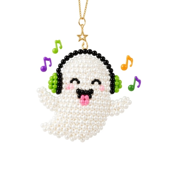 DIY Halloween Pearl Beaded Animal Kit 3D Beading Craft Set with Spooky Designs for Beginners and Craft Enthusiasts Gift