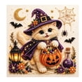 thumbnail image 1 of DIY Halloween Pearl Diamond Painting Art Kits for Adult, Spooky Cute Ghost 3D Diamond Painting Crafts for Beginner, DIY Fall Home Decor Wall Art, 1 of 6