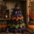 thumbnail image 1 of DIY Halloween Quilted Fabric Tree Kit - DIY Tree Patchwork Kit Halloween Tabletop Tree, Quilted Layered Craft Kit for Halloween Harvest Festival Table Decor.H, 1 of 5