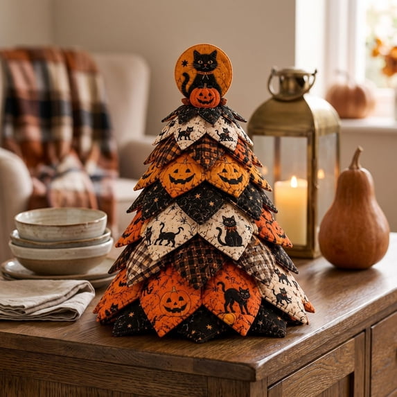 DIY Halloween Quilted Fabric Tree Kit, Generic Halloween Home Decor