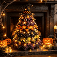 thumbnail image 1 of DIY Halloween Quilted Fabric Tree Kit, LED Lighted String Patchwork Craft Set, Halloween Tabletop Shelf Decor for Mantel and Entryway（Witch Hat）, 1 of 8