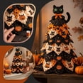 thumbnail image 1 of DIY Halloween Quilted Fabric Tree Kit,Sewing Craft Project with Padded Fabric Pieces Handmade,Fall Holiday Decoration for Mantel Shelf,Tabletop,Home Decor Gift(F), 1 of 6