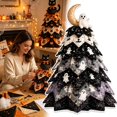 thumbnail image 1 of DIY Halloween Quilted Fabric Tree Sewing Kit, 7.87" Folded Fabric Christmas Tree Craft Project for Quilters & Beginners, Perfect Tabletop Halloween Decor Gift, 1 of 6