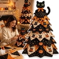 thumbnail image 1 of DIY Halloween Quilted Fabric Tree Sewing Kit, 7.87" Folded Fabric Christmas Tree Craft Project for Quilters & Beginners, Perfect Tabletop Halloween Decor Gift, 1 of 6