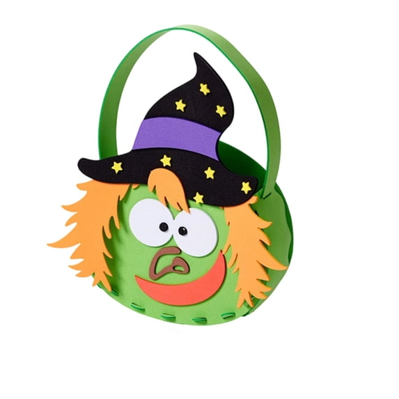 DIY Halloween Trick or Treat Bags Reusable Halloween Goodie Bags with Handle for Halloween Party Favors Treats Candy Gifts