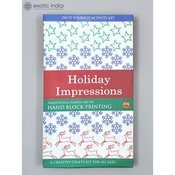 DIY Hand Block Printing Kit | Holiday Impression | A Creative Craft Kit for Kids