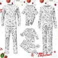 thumbnail image 1 of DIY Hand Painted Coloring Matching Family Christmas Pajamas Set Printing Long Sleeve Pullover Top and Pants with Nightgown for Adults, 1 of 4