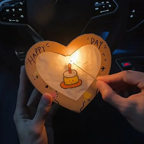 DIY Handmade 3D Burning Love Surprise Gift Box Set - Elegant Commemorative & Blessing Present, Perfect for Birthdays and Special Occasions
