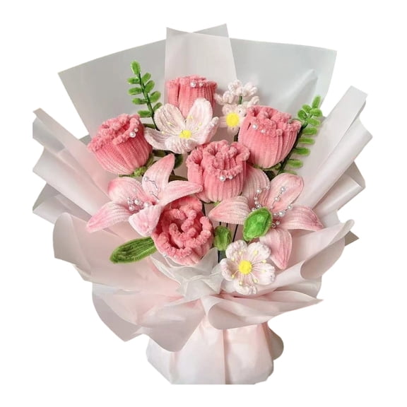 DIY Handmade Rose Bouquet Kit, Craft Gift Kit for Girlfriend, Floral Arrangement Kit for Special Occasions, DIY Rose Flowers for Valentine's Day and Birthdays