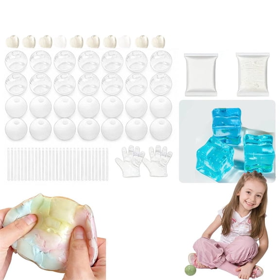 DIY Handmade Stress Ball Squishies Craft Kit – Multi-Functional Clay & Accessories for Home, Office, and Travel