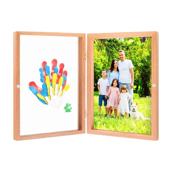 DIY Handprint Kit 1-Pack – Wooden Photo Frame with Acrylic Paints for Couples Family Baby Shower Gift