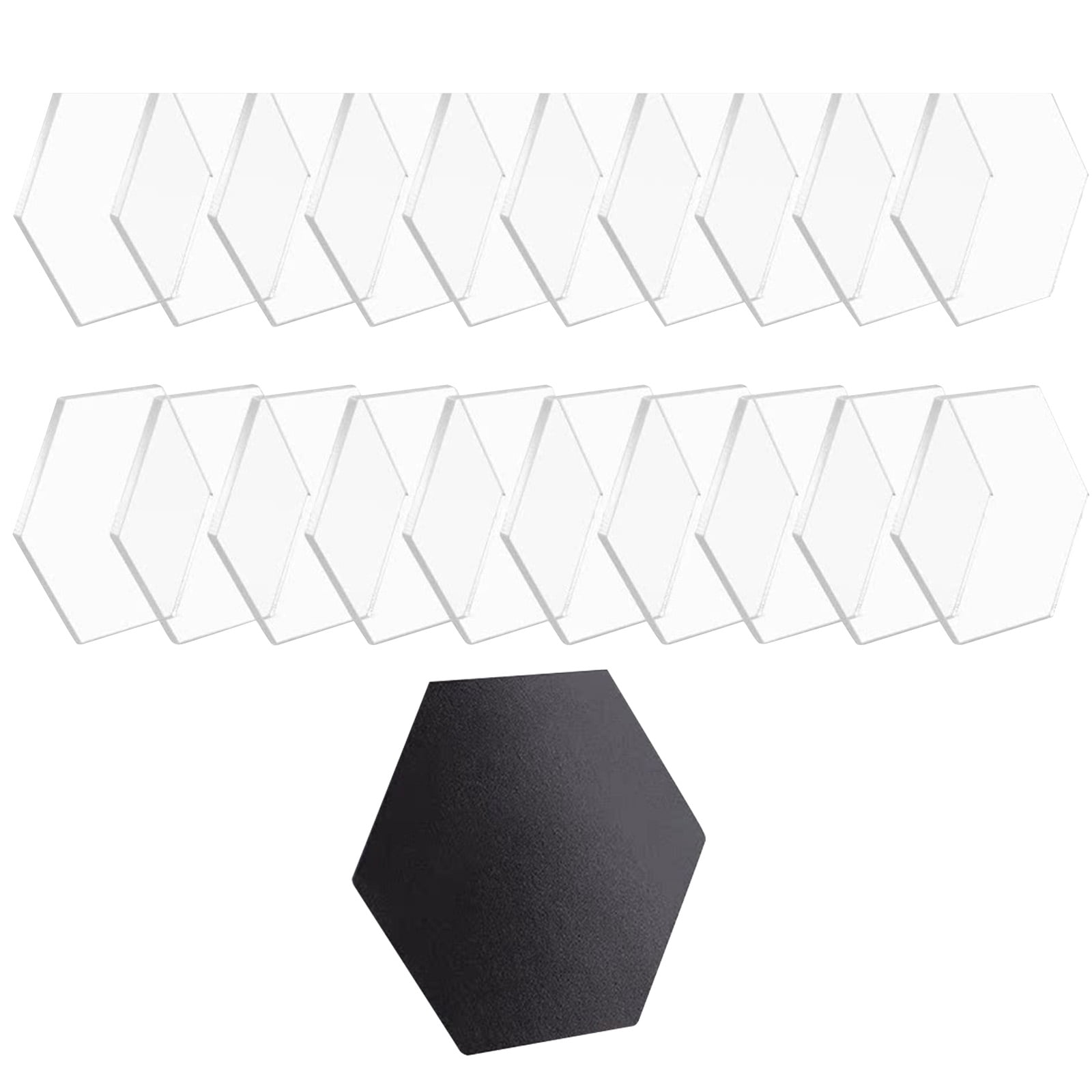 Hexagonal Magnet DIY Hexagon Acrylic Photo Magnet Blanks, Clear Display Frame Craft Set ...
