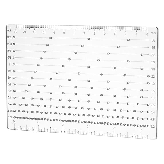 Dih Ruler DIY Hole Spacing Ruler 5.9x3.9inches Hole Distance Gauge Acrylic ...
