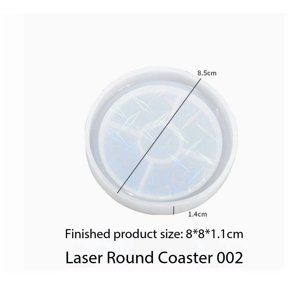 DIY Holographic Coaster Silicone Molds - 2 Pack for Stunning Home Decor and Crafting
