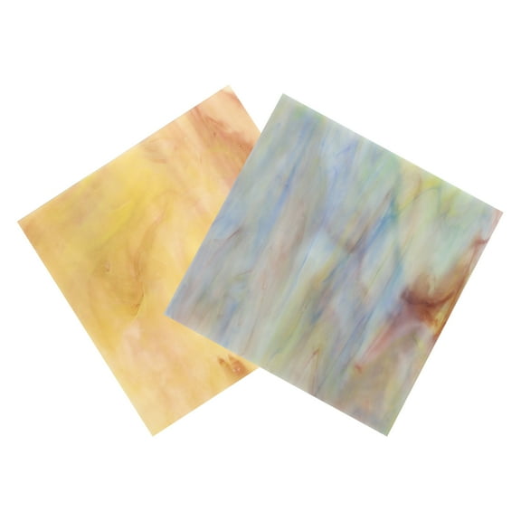 2 Pcs Stained Glass Sheets for Home Decoration, Craft Supplies Bag, Perfect Housewarming