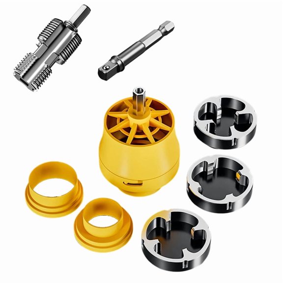 DIY Home Plumbing Water Pipe Inner Hole Thread Opener Powder Metallurgy, 4-6 Point PPR Threader, 1-Set with Long Handle