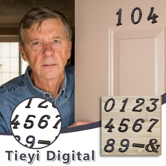 DIY House Numbers under $5! CQCYD Creative Alloy Wrought Iron Letters Numbers, DIY House Number Sign, Vintage Industrial Style, Outdoor Indoor Decor for Garden Shop Home