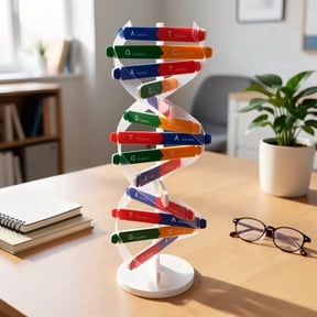 DIY Human DNA Double Helix Model Kit 3D Molecular Structure Puzzle for Biology Students, Science Fair Projects, Genetics Education & Classroom Learning