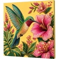 thumbnail image 1 of DIY Hummingbird Carrying Flowers Pearl Diamond Painting Art Kit with Frame | Pearl Beads Art Craft for Adults Beginner, Gemstone Diamond Dots Beads for Home Wall Decor (8*8inch), 1 of 6