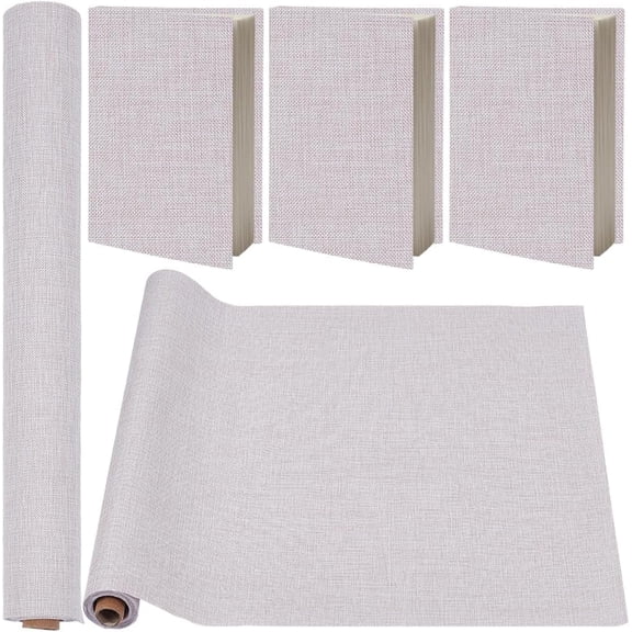 DIY Imitation Linen Fabric with Paper Back for Book Binding Velvet Box Making Old Lace 300x1300mm