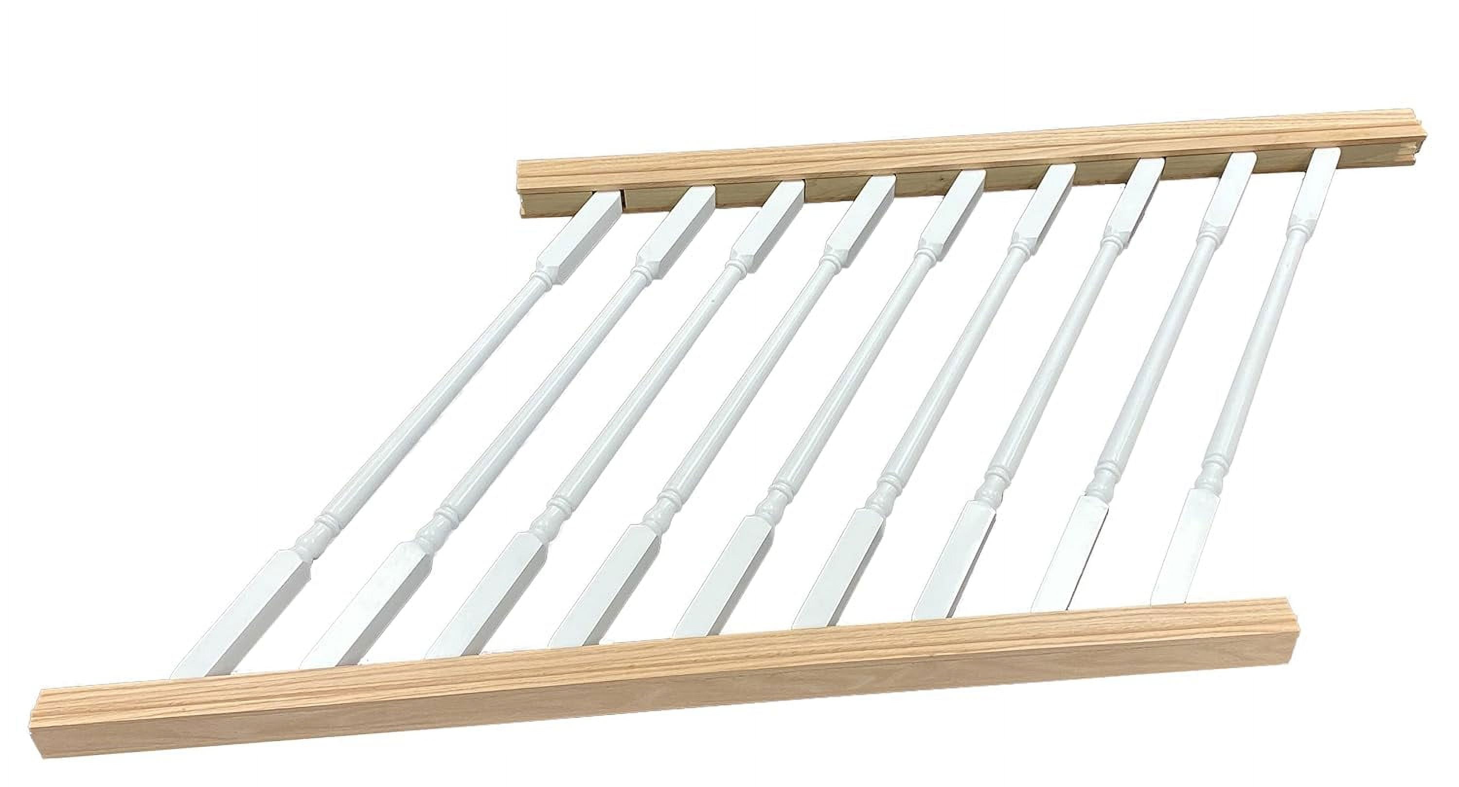 DIY Indoor Stair Rail Section Kit With Primed White Wood Colonial